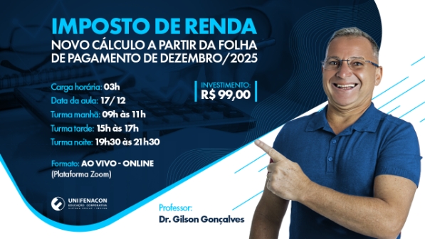 Imposto de Renda: Novo Cálculo a partir da Folha de Pagamento de  Dezembro/2025